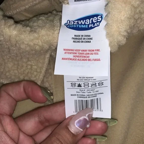 Baby The Mandalorian, Star Wars Infant Grogu Halloween Costume 12-18M pretend - Picture 6 of 7